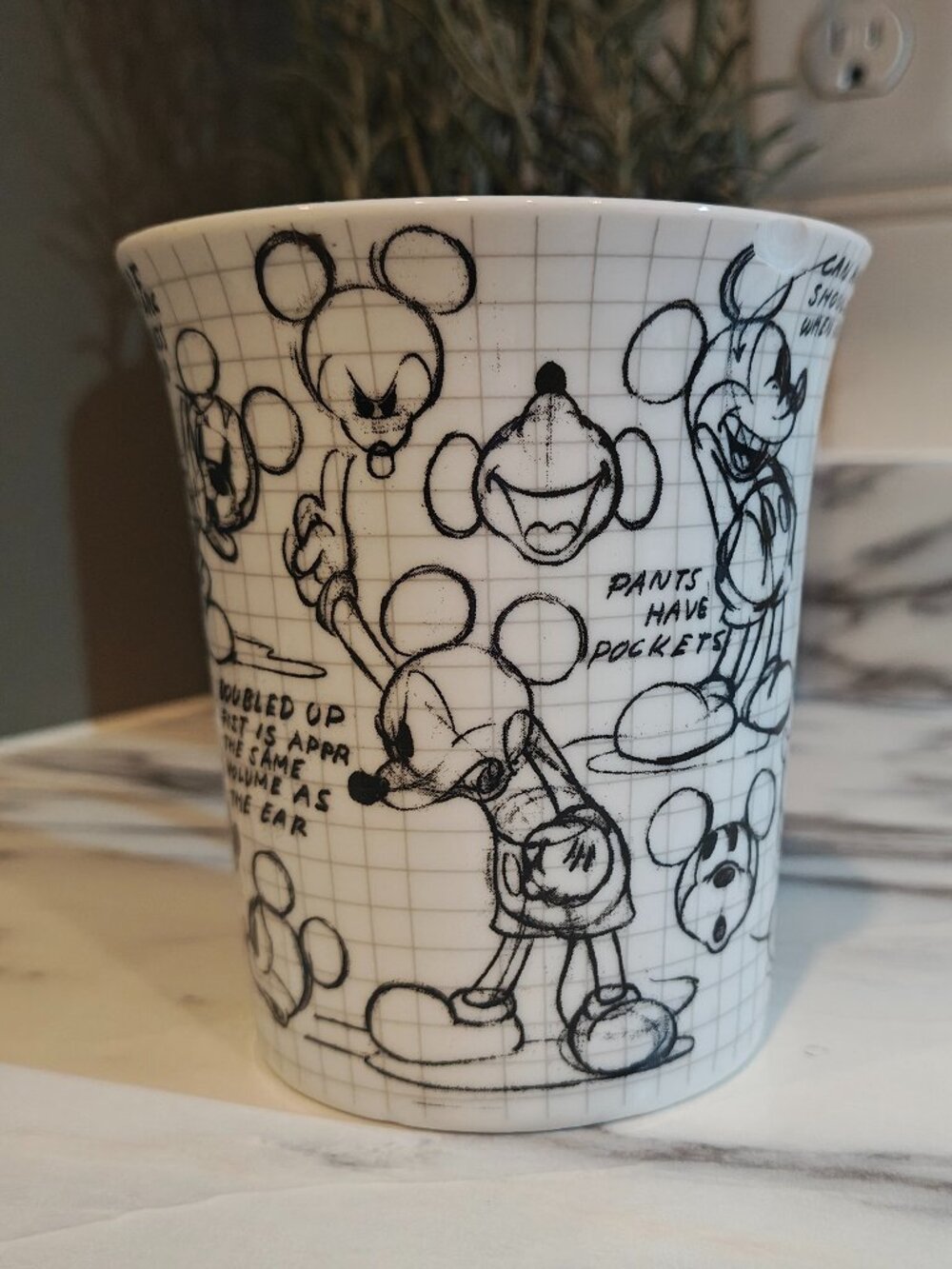 Disney Sketch Book Mickey Mouse & Pluto Character Construction Mugs – Set of 2 - Picture 4 of 14